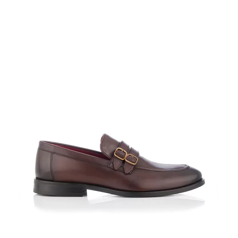 Men`s Double Buckle Loafers Alessandro Brown 1 Men`s Double Buckle Loafers Alessandro Brown