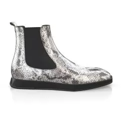 Men`s Square Toe Flat Ankle Boots 12221