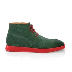 Men`s Square Toe Flat Ankle Boots 18043