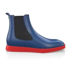 Men`s Square Toe Flat Ankle Boots 22578