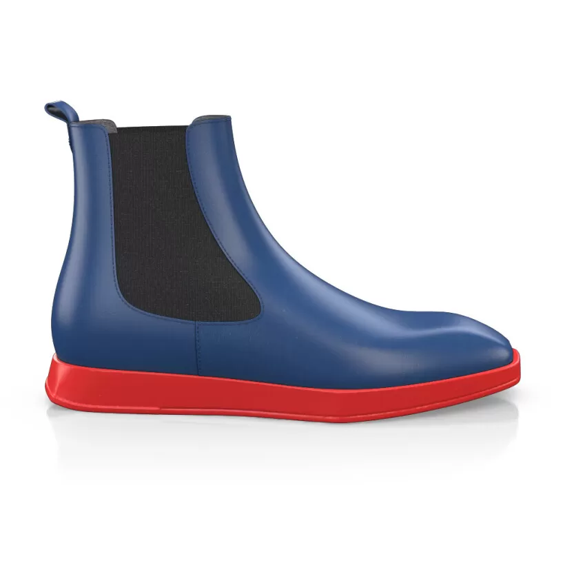 Men`s Square Toe Flat Ankle Boots 22578 1 Men`s Square Toe Flat Ankle Boots 22578