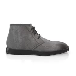 Men`s Square Toe Flat Ankle Boots 22586