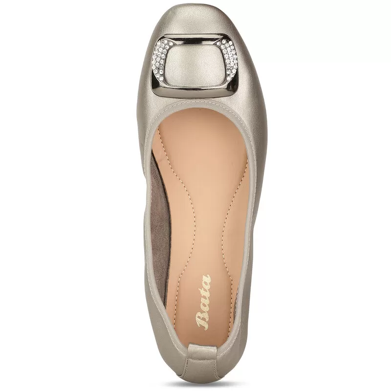 Bata Grey Ballerinas For Women 5 Bata Grey Ballerinas For Women - Image 5