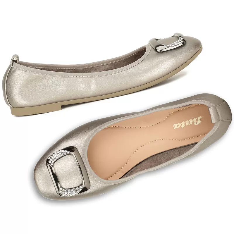 Bata Grey Ballerinas For Women 7 Bata Grey Ballerinas For Women - Image 7