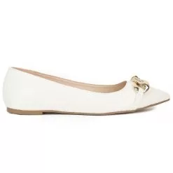 Bata White Ballerinas For Women