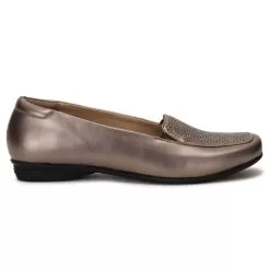 Bata Gunmetal Ballerina For Women