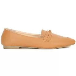 Bata Light Brown Moccasins For Women