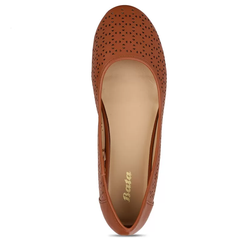 Bata Tan Ballerina For Women 5 Bata Tan Ballerina For Women - Image 5
