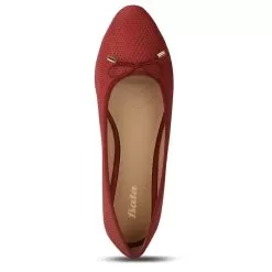 Bata Maroon Ballerina For Women -Shoes for me! 5515727 5