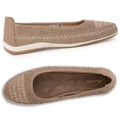 Bata Beige Ballerina For Women -Shoes for me! 5518033 7