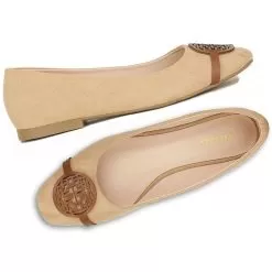 Bata Beige Ballerinas For Women -Shoes for me! 5518488 7