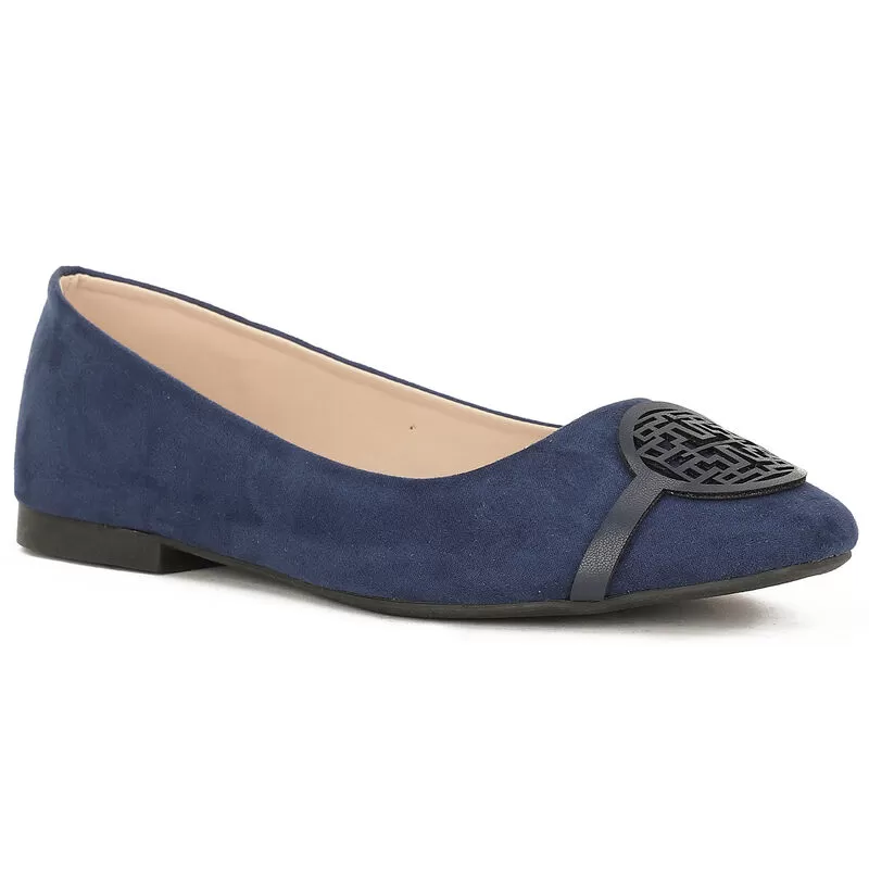 Bata Navy Ballerinas For Women 2 Bata Navy Ballerinas For Women - Image 2