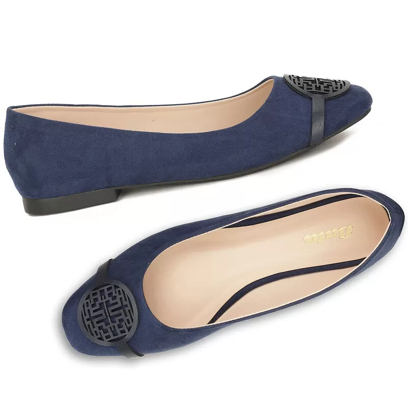 Bata Navy Ballerinas For Women 7 Bata Navy Ballerinas For Women - Image 7