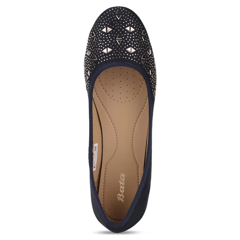 Bata Blue Ballerina For Women 5 Bata Blue Ballerina For Women - Image 5