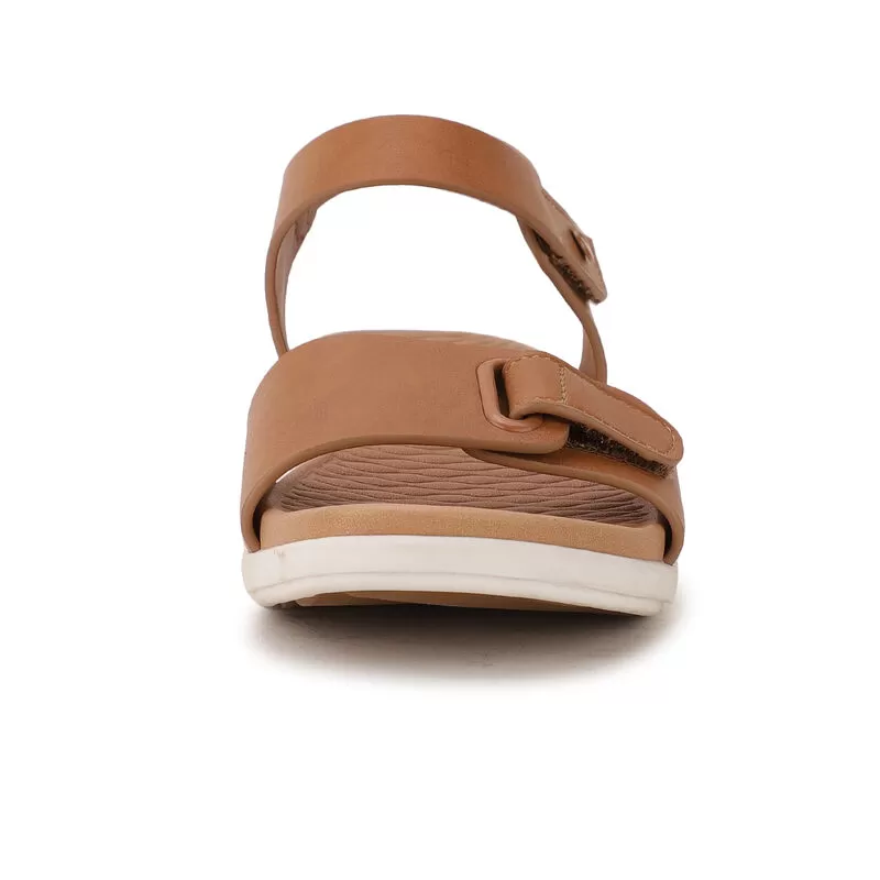 Bata Tan Sandal For Women 3 Bata Tan Sandal For Women - Image 3