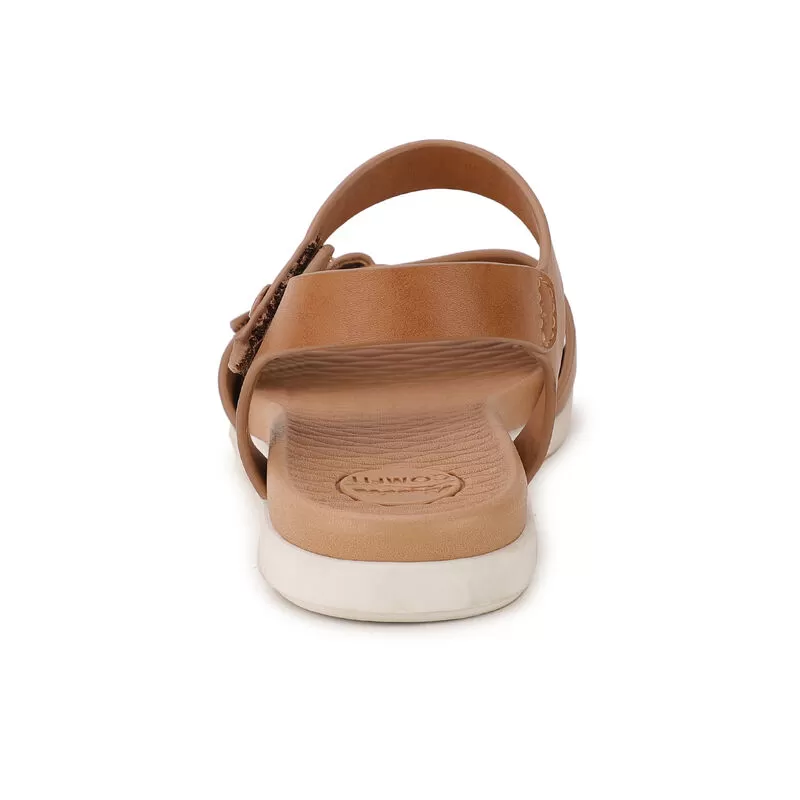 Bata Tan Sandal For Women 4 Bata Tan Sandal For Women - Image 4