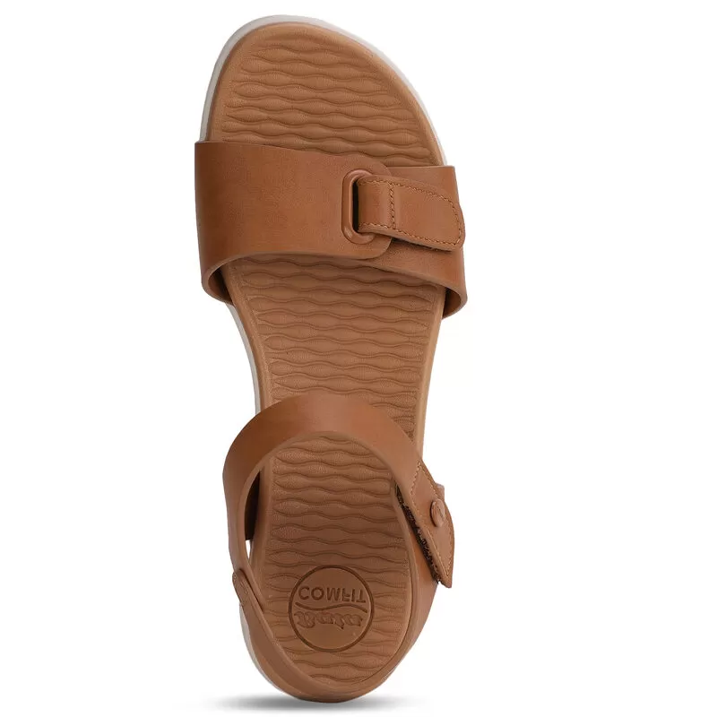 Bata Tan Sandal For Women 5 Bata Tan Sandal For Women - Image 5