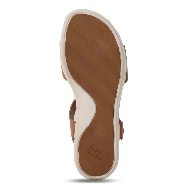Bata Tan Sandal For Women 6 Bata Tan Sandal For Women - Image 6