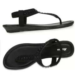Bata Black Sandal For Women -Shoes for me! 5616713 7
