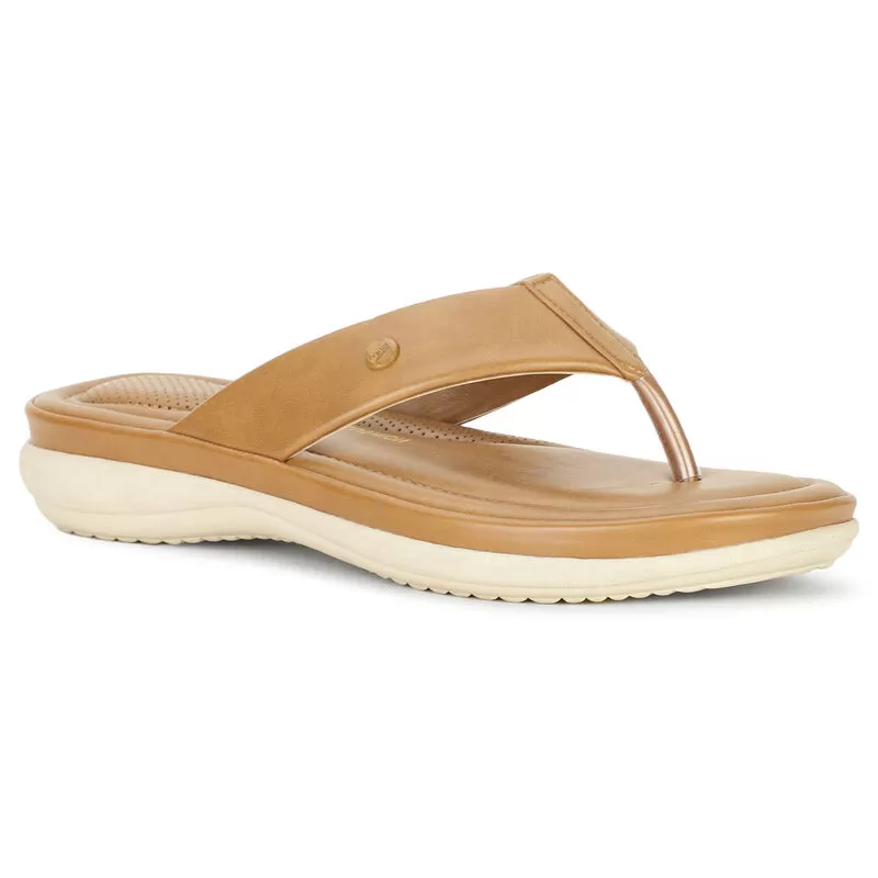 Bata Comfit Brown Thong For Women 2 Bata Comfit Brown Thong For Women - Image 2