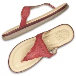 Bata Red Chappal For Women -Shoes for me! 5715137 7