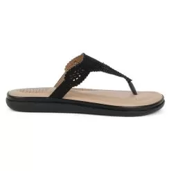 Bata Black Chappal For Women
