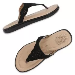 Bata Black Chappal For Women -Shoes for me! 5716037 7