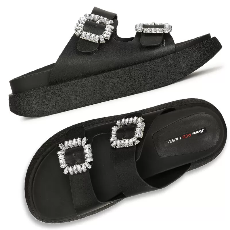 Red Label Black Mule For Women 7 Red Label Black Mule For Women - Image 7