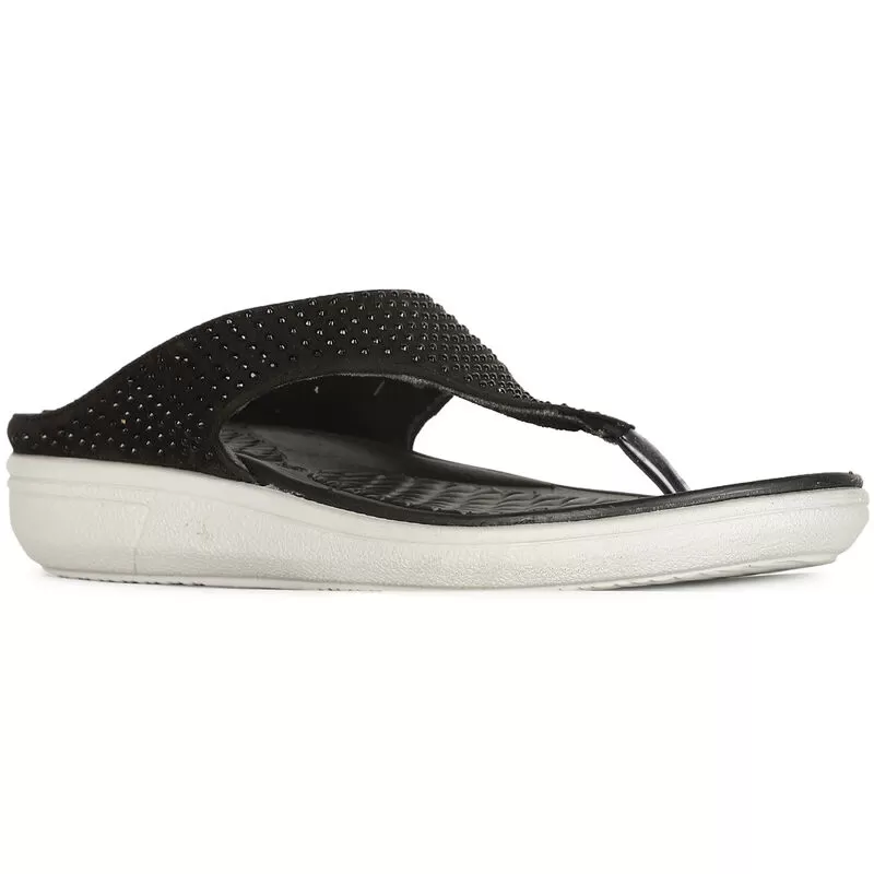 Bata Black Sandals For Women 2 Bata Black Sandals For Women - Image 2