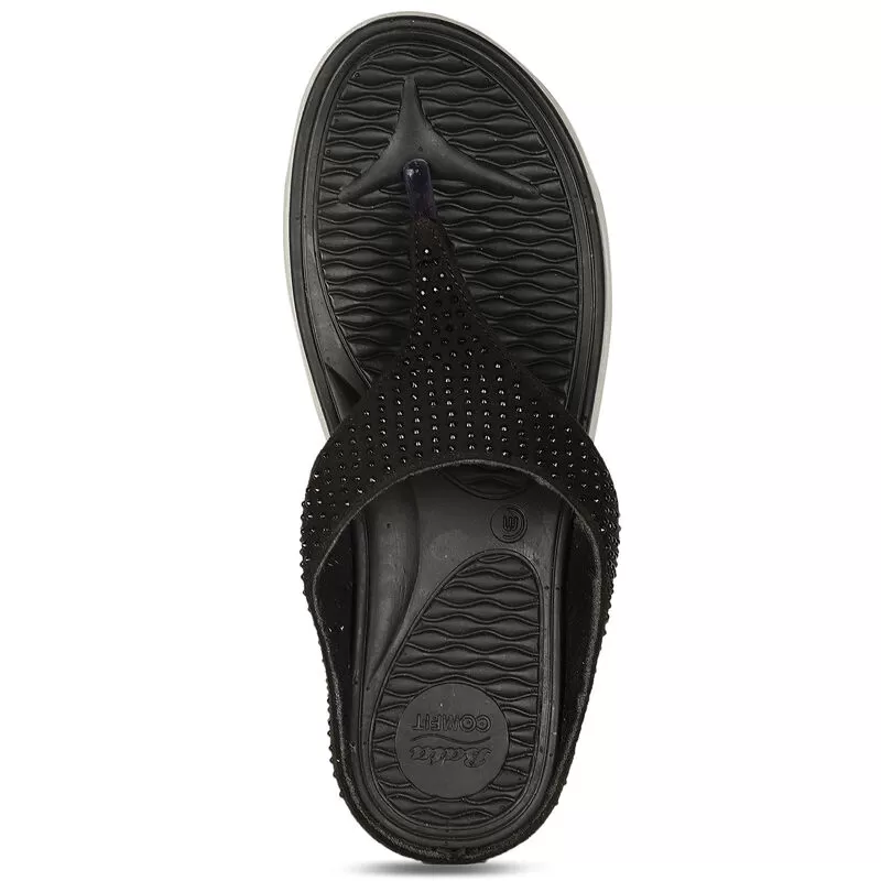 Bata Black Sandals For Women 5 Bata Black Sandals For Women - Image 5