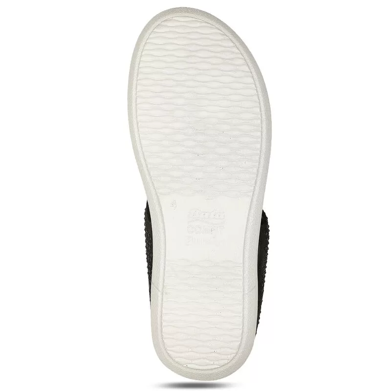 Bata Black Sandals For Women 6 Bata Black Sandals For Women - Image 6