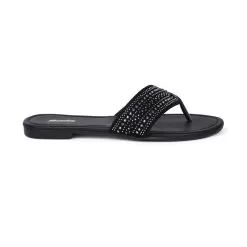 Bata Black Thong For Women