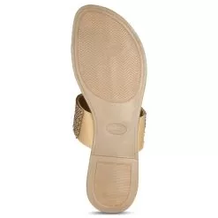 Bata Yellow Beige Gold Flip-Flop For Women -Shoes for me! 5718423 6