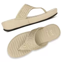 Scholl Yellow Beige Gold Thong For Women -Shoes for me! 5738395 7