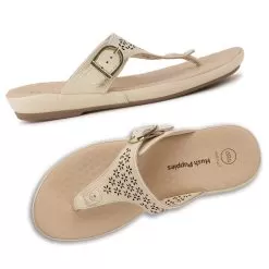Hush Puppies White Chappal For Women -Shoes for me! 5741817 7