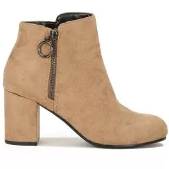 Bata Tan High Ankle Shoes For Women