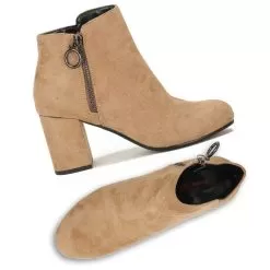 Bata Tan High Ankle Shoes For Women -Shoes for me! 6013042 7