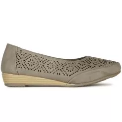 Bata Comfit Grey Ballerina For Women