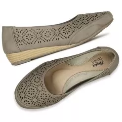 Bata Comfit Grey Ballerina For Women -Shoes for me! 6512774 7