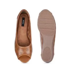 Bata Brown Ballerinas For Women -Shoes for me! 6514041 4