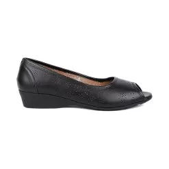 Bata Black Ballerinas For Women