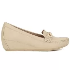 Bata Beige Moccasins For Women