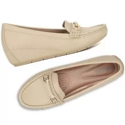 Bata Beige Moccasins For Women -Shoes for me! 6518699 7