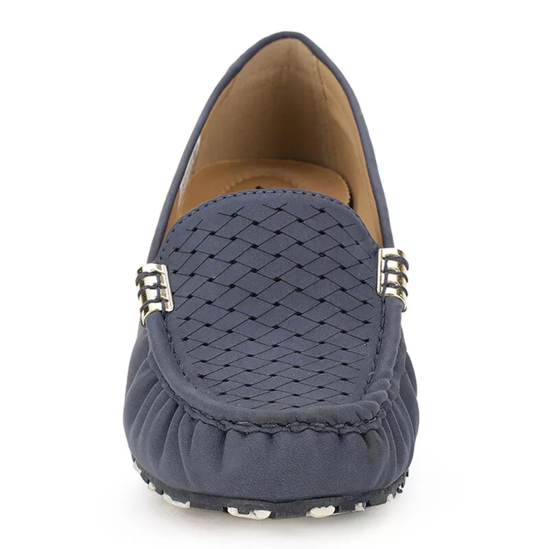 Bata Navy Ballerina For Women 3 Bata Navy Ballerina For Women - Image 3
