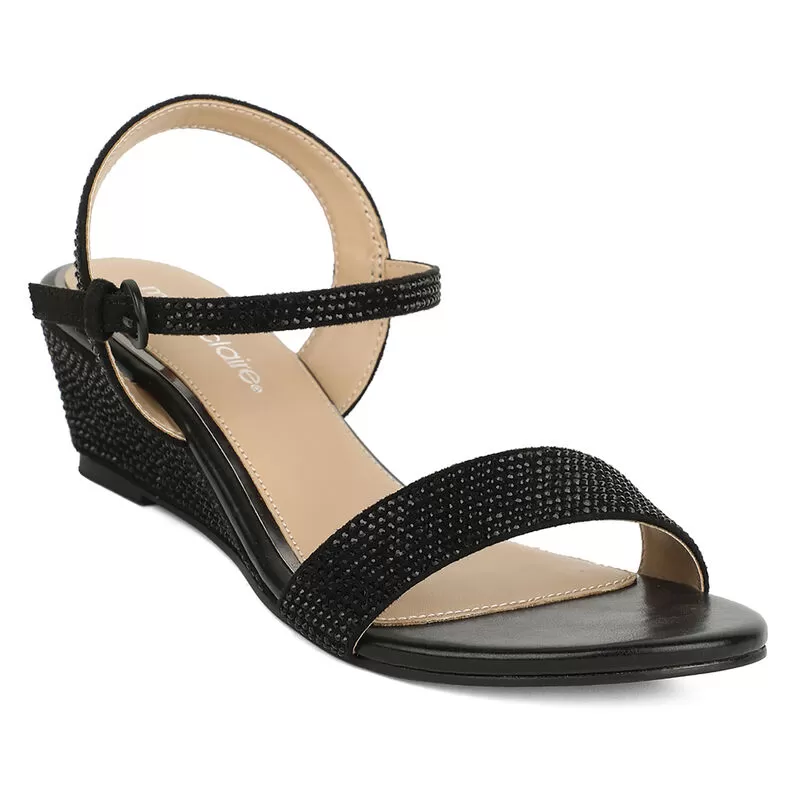 Marie Claire Black Sandal For Women 2 Marie Claire Black Sandal For Women - Image 2