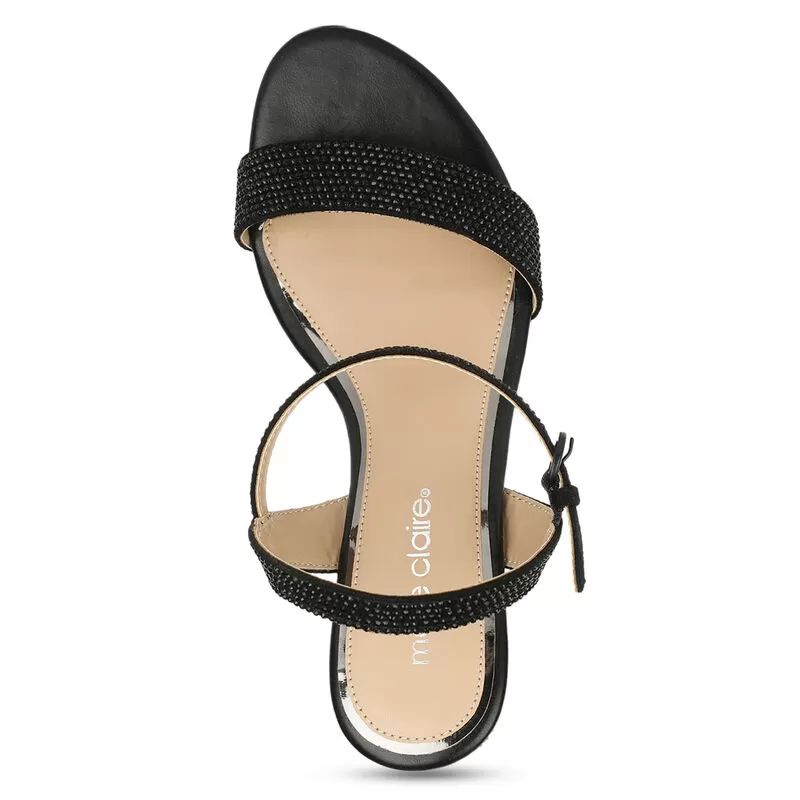 Marie Claire Black Sandal For Women 5 Marie Claire Black Sandal For Women - Image 5