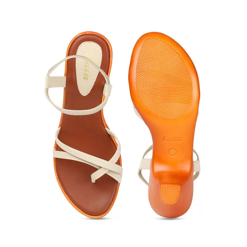Bata Beige Sandals For Women 4 Bata Beige Sandals For Women - Image 4
