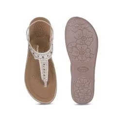 Bata Comfit Beige Sandals For Women -Shoes for me! 6618842 4