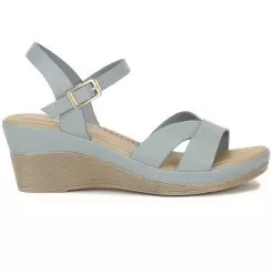 Bata Comfit Light Blue Sandals For Women