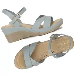 Bata Comfit Light Blue Sandals For Women -Shoes for me! 6619154 7